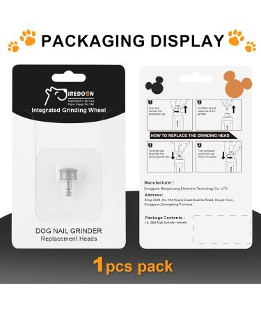 Iredoon Dog Nail Grinders Replacement Head - Integrated Grinding Head for Casfuy & Most Brands - Highly Efficient Safe & Durable (1 Piece) 80# - Buy Online on SooperMarket.com