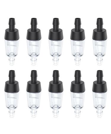 Pawfly 10 PCs check valve aquarium black aquarium check valves one way non-return Air pump accessories for aquarium 10 PCs (black)