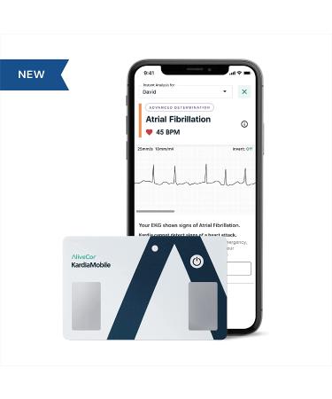 KardiaMobile Card EKG Monitor - Detects AFib & Irregular Heart Rhythms - Instant Results in 30 Sec - Fits in Wallet - Easy to Use - Buy Online on SooperMarket.com