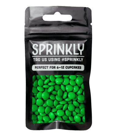 simply topps Coloured Milk Chocolate Beans - 30g or 100g - Cake Cupcake & Cookie Decoration Sprinkles (Green 30g) Green 30 g (Pack of 1)