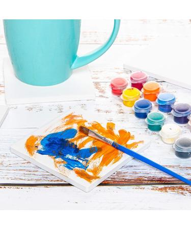 COYMOS Ceramic Tiles for Crafts Coasters - 12Pcs Blank Unglazed White Tiles - Alcohol Ink, Acrylic Pouring - 4x4 inch, 24pc Assortment with Cork Backing - Buy Online on SooperMarket.com