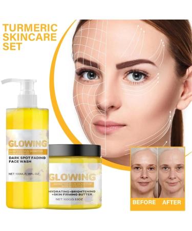 Turmeric Glow Combo Skincare Set - Face Wash Scrub & Moisturizer for Radiant Skin | Perfect for Men & Women - Buy Online on SooperMarket.com