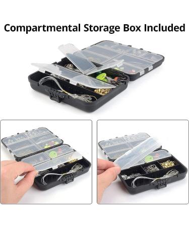 MadBite 181pcs Terminal Tackle Kit for Freshwater Fishing - Bass/Panfish/Trout, with Tackle Box, Hooks, Weights, Sinkers & Rigs - Buy Online on SooperMarket.com