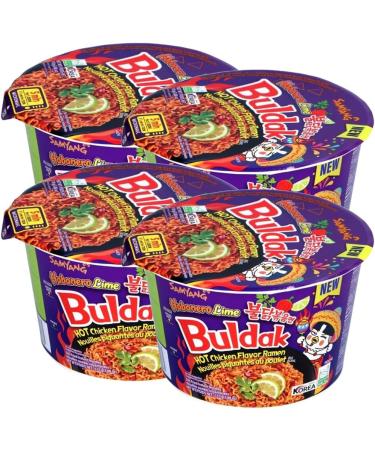 Samyang Hot Chicken Flavor Ramen - Habanero & Lime BIG BOWL 110g (4 Bowls) - HALAL