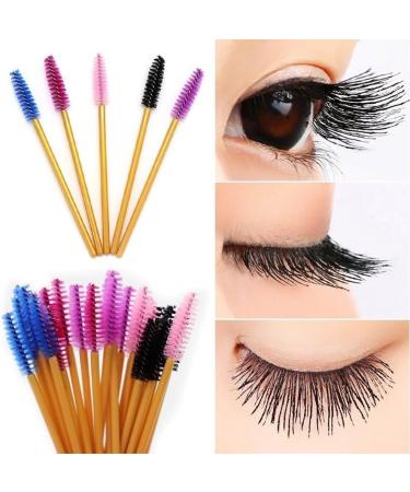 Makeup Brushes gLoaSublim 50Pcs Disposable Mascara Wands Eyelash Brushes Applicator Beauty Tool Portable - Rose Red - Buy Online on SooperMarket.com