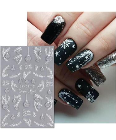 JMEOWIO 9 Sheets Christmas Nail Art Stickers Decals Self-Adhesive Red Snowflake Xmas Winter Holiday Nail Supplies Nail Art Design Decoration Accessories - Buy Online on SooperMarket.com