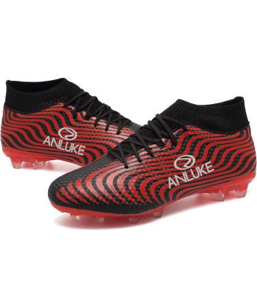 ANLUKE Mens Hightop Cleats Soccer Shoes Red/Black - Size 8 - Buy Online on SooperMarket.com