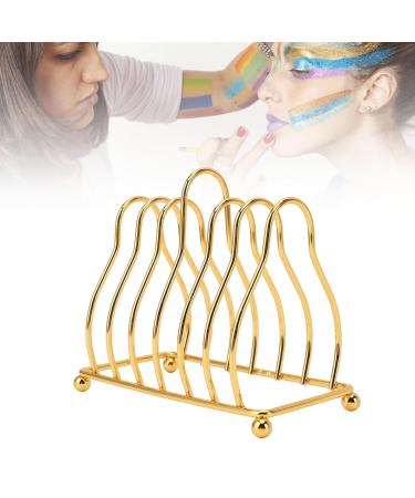 Gold Palette Rack - Carbon Steel Makeup Organizer with 6 Compartments | Coaster Holder & Drying Stand - Buy Online on SooperMarket.com