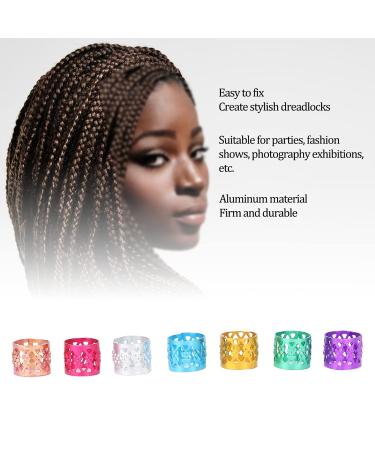 100PC Dreadlocks Pearls - Colorful Aluminum Hair Braid Decorations & Jewelry Accessories for Stylish Hairstyles - Buy Online on SooperMarket.com