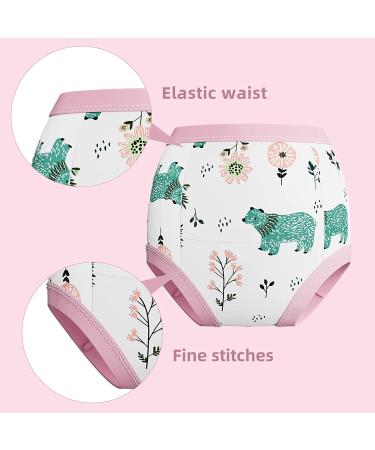 Yufanlili 8 Pack Baby Potty Training Underwear Cotton Toddler Absorbent Training Pants Toddlers Pee Training Diaper Underwear 2T-3T Pink 2-3T Pink - Buy Online on SooperMarket.com