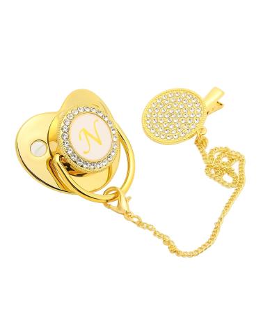 Golden Ultra-Light Silicone Pacifier 0-6 Months | Soft BPA-Free Infant Pacifier with Clip | Safe & Stylish Baby Soother for 6-18 Months - Buy Online on SooperMarket.com
