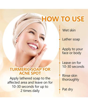 Tamoskiny Kojic Acid & Turmeric Soap for Dark Spots & Acne - 2 Pack 200g/7OZ - Buy Online on SooperMarket.com