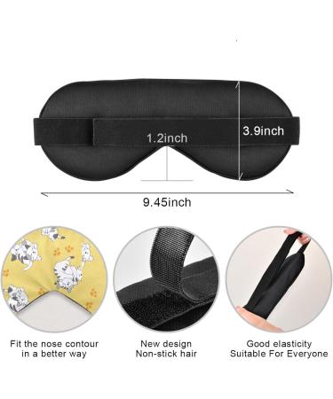 Haskirky Light Blocking Eye Mask - Adjustable Adult Men/Women | Travel, Yoga, Meditation | Comfortable Cat Paw Print | Deep Sleep Aid - Buy Online on SooperMarket.com