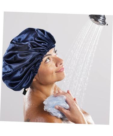 Adjustable Buckle Silk Night Cap Set - 2pcs Tibetan Green Women's Spa & Shower Bonnets - Buy Online on SooperMarket.com