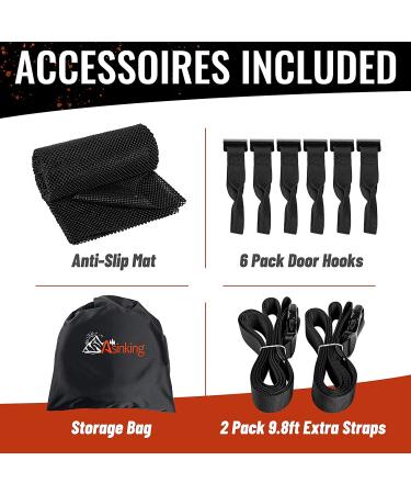 21 Cubic Feet Waterproof Car Rooftop Cargo Carrier Bag | Heavy Duty 840D Roof Bag for All Vehicles | Anti-Slip Mat, Door Hooks, Storage Bag & 2 Extra Straps Included | Black - Buy Online on SooperMarket.com