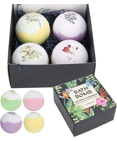 Bath Bubble Ball Gift Set - 4-Piece Handmade Organic Foam for Women | Natural Oils & Moisturizing Bath Salt - Buy Online on SooperMarket.com