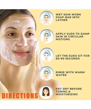 10% Sulfur Soap Cleansing Bar for Acne, Oily Skin - Natural Face & Body Cleanser with Lemongrass, Tea Tree Oil, Vitamin E - 2 Pack USA Made - Buy Online on SooperMarket.com