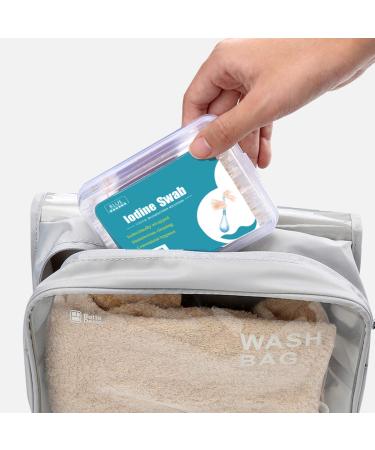HUNWEY 75ct Disposable Iodine Cotton Swabs - Emergency Care Sanitary Buds for Women, Men, and Baby - Buy Online on SooperMarket.com