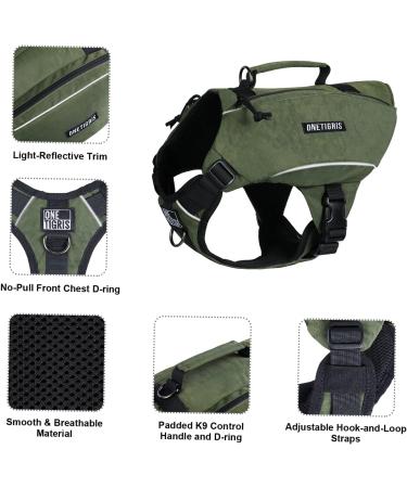 OneTigris CAMELUS Dog Backpack for M/L Size Dogs - Tear-Resistant Hiking & Camping Gear in Ranger Green - Buy Online on SooperMarket.com