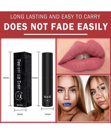 AWCCXMYM Peel Off Lip Stain Lip Tint Matte Lipstick Nude - Long Lasting Waterproof Lip Gloss 24hr Non Fade Makeup - Buy Online on SooperMarket.com