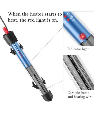 PYPABL Aquarium Heater Submersible Glass Heater 50W for 15-55L Fish and Turtle Tank - Buy Online on SooperMarket.com
