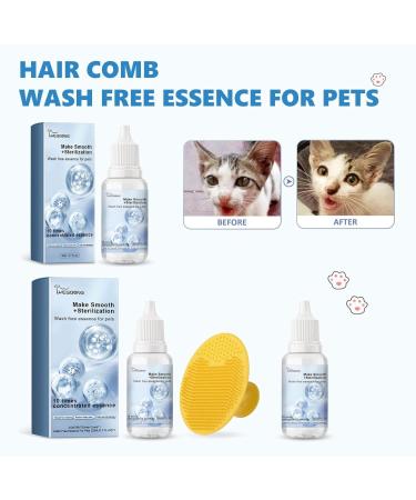 Wash Free Essence for Pets - Leave-in Conditioner & Dog Detangling Spray (2pcs) | Best Tangle Remover for Cats & Dogs - International Shipping Available - Buy Online on SooperMarket.com
