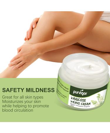Purvigor Varicose Vein Cream - Eliminate Spider Veins & Phlebitis Angiitis on Leg, Body & Arms - Buy Online on SooperMarket.com