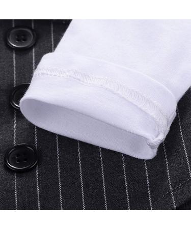 AmzBarley Baby Boys Gentlemans Outfit Suit | Long/Short Sleeve Dress Shirt Pants Vest Bowtie Tuxedo Rompers | Birthday Party Evening Wear | Black 103-b 3-6 Months - Buy Online on SooperMarket.com