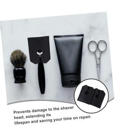 Mikinona Protective Cover for Razor - 2-Piece Shaver Shell Storage & Safety Case | Synthetic Leather Shaving Head Gear - Buy Online on SooperMarket.com