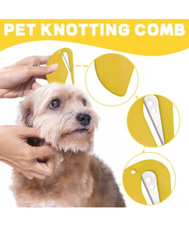 Best PET Knotting Comb Set - De-Filtering Tool with Steel Blade for Dogs & Cats - 5 PCs for Gentle Undercoat Removal - Buy Online on SooperMarket.com