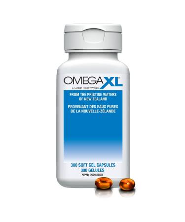 OmegaXL Joint Support Supplement - Natural Muscle Support Green Lipped Mussel Oil Soft Gel Pills Drug-Free 300 Count