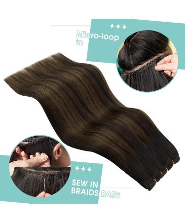 Buy Youngsee Tressen Real Hair Extensions - Dark Brown Ombre 45cm - 100g Remy Weft - International Shipping - Buy Online on SooperMarket.com