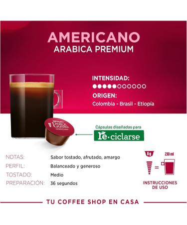 Nescafe Dolce Gusto Caffe Americano 16 capsules 3-Pack Americano 48 - Buy Online on SooperMarket.com