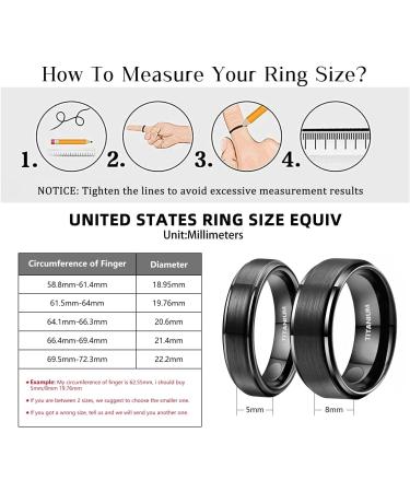 JEROOT Titanium Magnetic Rings - Sleek Step Edge Design - 2 Strong Magnets - Black 5mm T 1/2 - Gift Box Included - 3500 Gauss - Buy Online on SooperMarket.com
