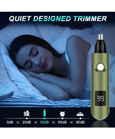 Imoebel 3-in-1 Nasal Hair Trimmer with LED Display | Double Cutting Blades for Nose Ear Eyebrow & Face Hair | Unisex Hair Cutter in Green - Buy Online on SooperMarket.com