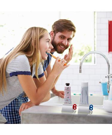 Quesuc 3 Pieces Rolling Tube Toothpaste Squeezer Toothpaste Seat Holder Stand Rotate Toothpaste Dispenser for Bathroom (Mix Color) - Buy Online on SooperMarket.com