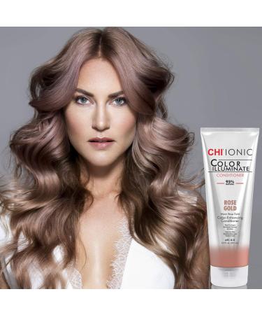 CHI Ionic Color Illuminate Conditioner - Rose Gold 8.5 oz | 95% Natural, Sulfate, Paraben & Gluten Free - Buy Online on SooperMarket.com