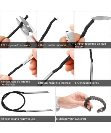 Stainless Steel FID Set Paracord Stitching Set Paracord FID Marlinspike Set Including Paracord Stitching Lacing Stitching Needles and Smoothing Tool Knotter Tools for Leather Paracord Work - Buy Online on SooperMarket.com