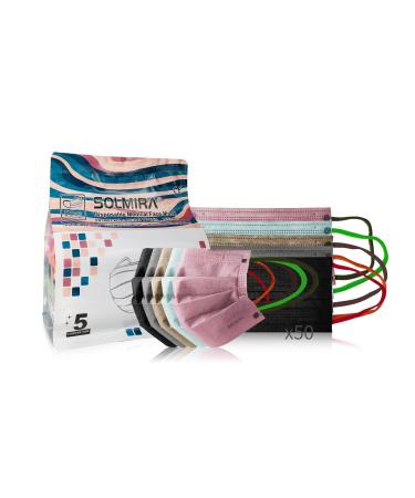 Medical Disposable Face Mask TYPE IIR 50 Units Mixed Color CE Certified BFE 98% EN 14683:2019+AC:2019 Mixed Color2