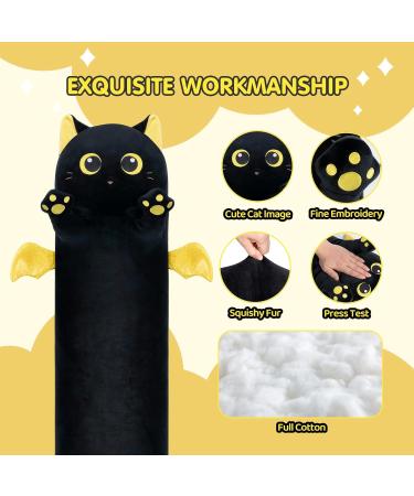 Mewaii 51in Long Moon Eye Black Cat Plush Pillow - Cute Stuffed Animal Toy for Kids - Buy Online on SooperMarket.com