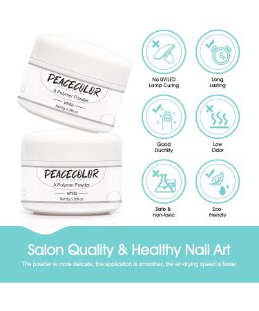 PEACECOLOR 8G 3PC White Acrylic Powder Set Acrylic Nail Kit Professional Acrylic Nail Powder Polymer for Acrylic Nail Extension Carving Nails No Nail Lamp Needed for Home and Salon Use color 178 - Buy Online on SooperMarket.com