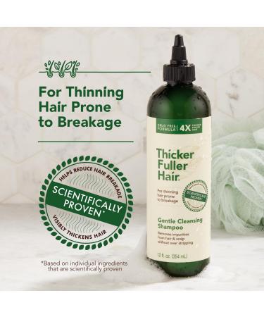 Thicker Fuller Hair Gentle Cleansing Shampoo 12oz - Advanced Thickening Solution Fortifies Hair & Reduces Breakage - Pack of 2 - Buy Online on SooperMarket.com