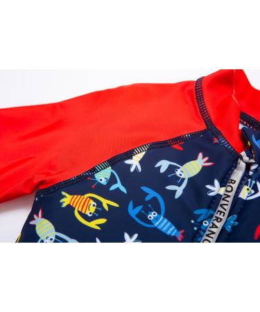 BONVERANO Baby Boy Sunsuit/Swimsuit UPF 50+ Sun Protection with Cap | 12-18 Months Shrimp - Buy Online on SooperMarket.com