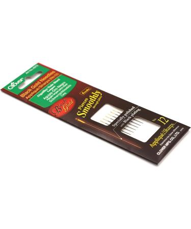 Black/Gold Clover Needles Applique/Sharps No. 12 - High Quality Sewing Needles - Buy Online on SooperMarket.com