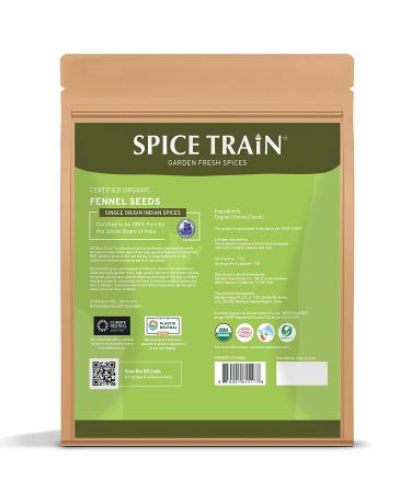 Organic Fennel Seeds (397g/14oz) from Rajasthan, India | USDA Certified | Anti-inflammatory | Ideal for Cooking & Beverages | Resealable Pouch - Buy Online on SooperMarket.com