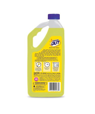 Drain OUT Kitchen Drain Opener & Cleaner - 16 oz Citrus Grease Remover for Food Blockages - Fast & Effective International Shipping - Buy Online on SooperMarket.com