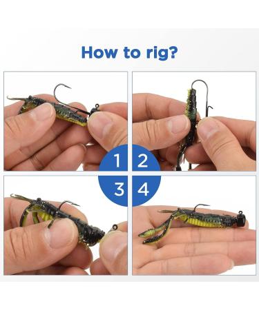 MadBite Ned Rig Jig Hook Kit - Black 1/8 oz Finesse Mushroom Jig Heads for Soft Lures - Buy Online on SooperMarket.com