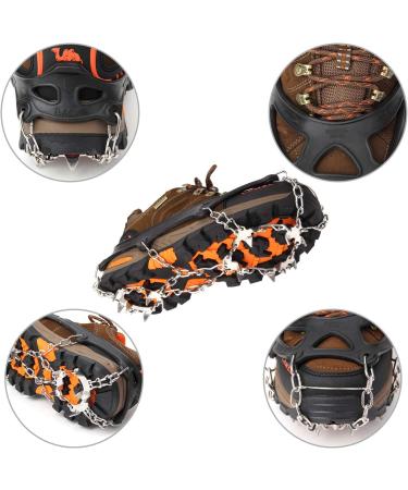 Vdeal Crampons for Boots & Shoes - 19 Stainless Steel Spikes Anti-Slip Winter Shoe Claws for Snow & Ice Gr del Spikes for Hiking & Fishing - Men & Women - Buy Online on SooperMarket.com