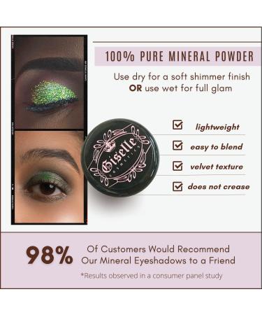 Giselle Cosmetics Organic Mineral Eyeshadow - Ganja Green, 3g - Buy Online on SooperMarket.com