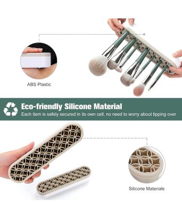 Lolalet 2 Pack Silicone Makeup Brush Holder Organizer - Multipurpose Desktop Stand for Brushes, Pencils, and Craft Tools - Buy Online on SooperMarket.com